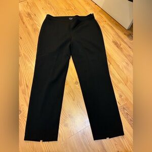 St. John Caviar Black Straight-Leg Dress Pants with side zipper Sz 14